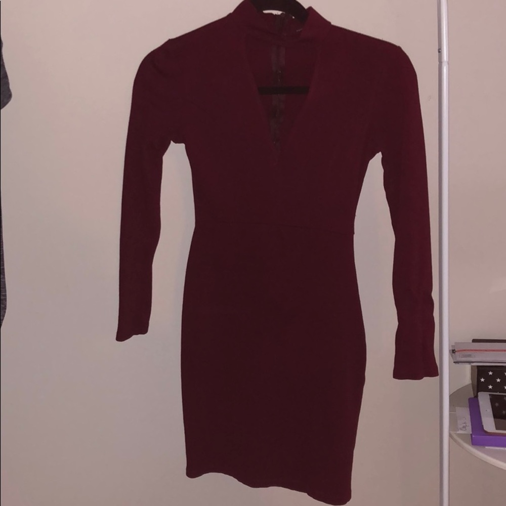 Burgundy dress